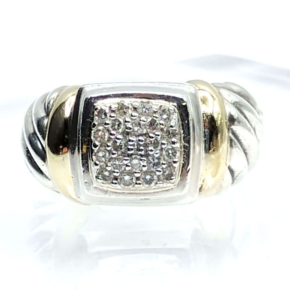 David Yurman Noblesse Ring With Diamonds and 18k Gold